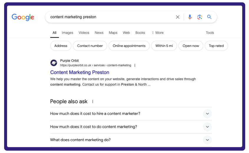 Content Marketing Preston