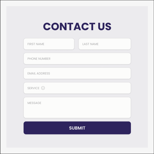 Example Contact Us Form