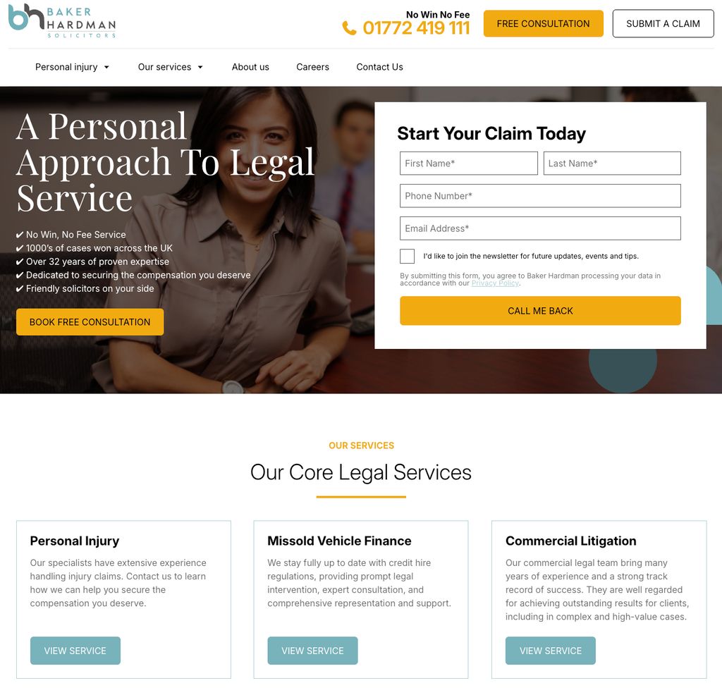 Baker Hardman Homepage